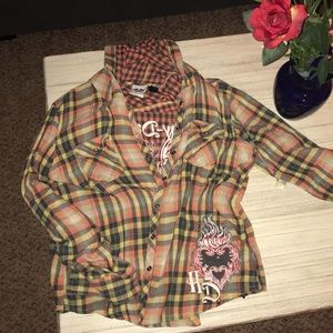 🔥ONE DAY SALE🔥Harley Davidson Flannel Button Up